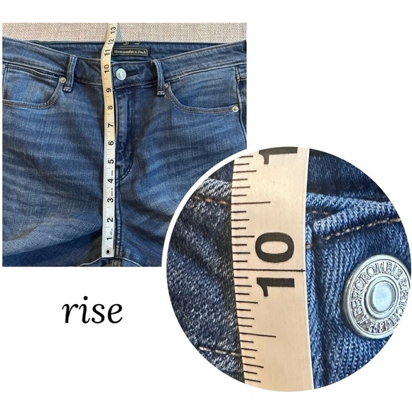 ABERCROMBIE & FITCH Signature Collection Jeans Distressed High-low Raw Hem W 29 - Picture 13 of 16